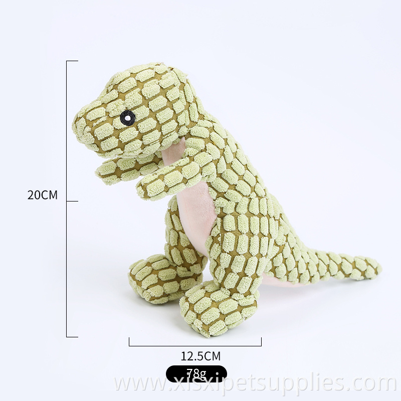 popular dinosaur style plush dog pet squeaky toy